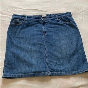 LL Bean Mini Denim Skirt sz 18